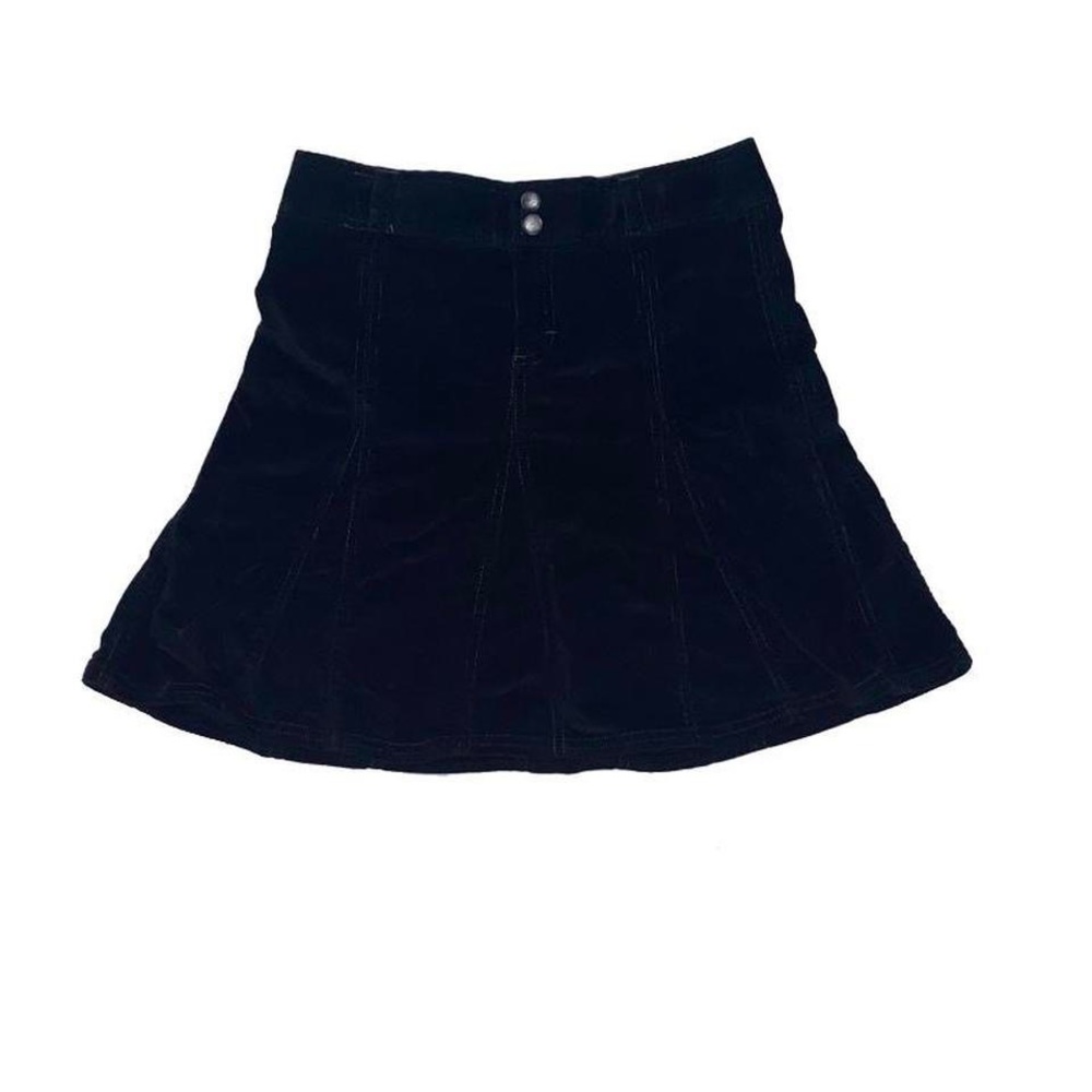 Athleta Black Corduroy Ribbed High Rise Skirt